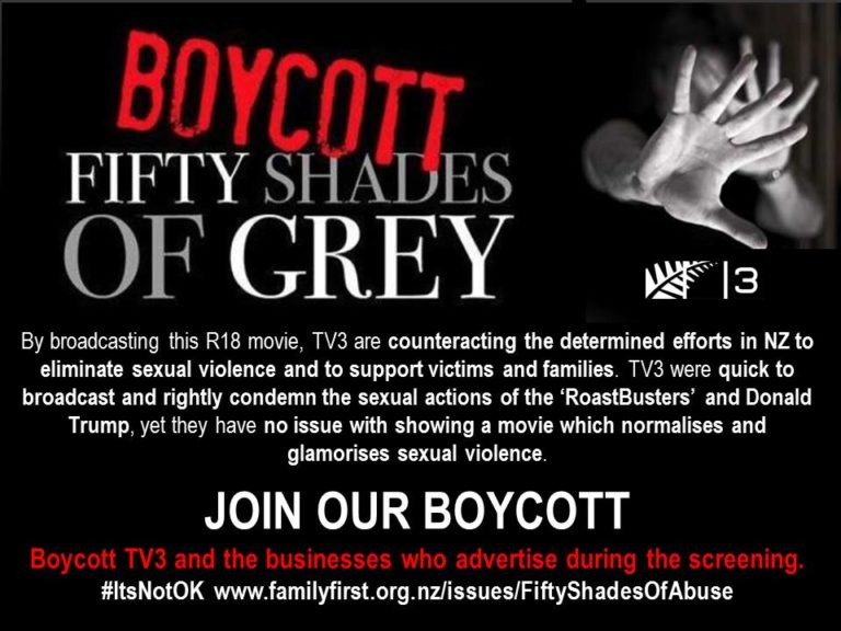Update on Boycott of Businesses Who Advertised During #50ShadesofAbuse on TV3