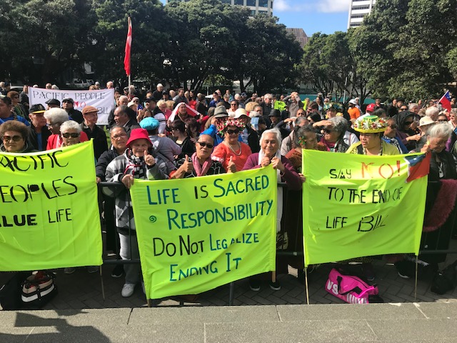 Pacific communities rally against euthanasia bill