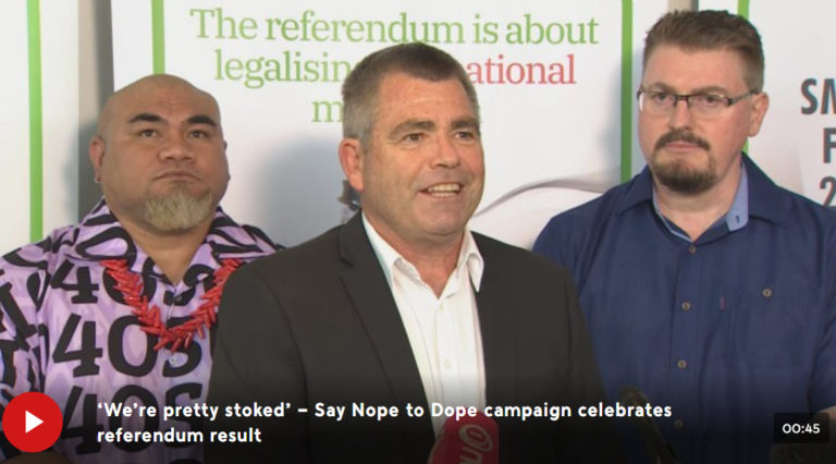 “We’re pretty stoked – SayNopeToDope campaign celebrates referendum result”