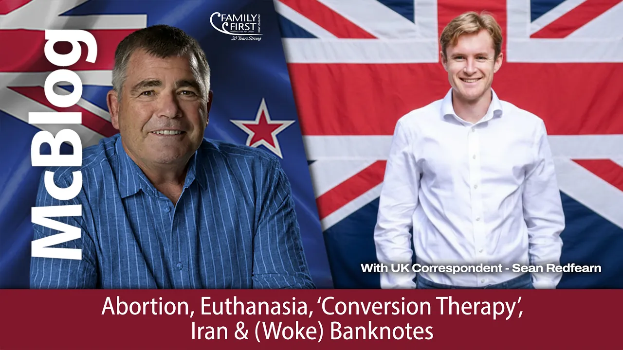 McBlog - Abortion - Euthanasia - Conversion Therapy - Iran - Woke Banknotes