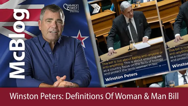 McBlog- Winston Peters Interview - Definitions of Woman and Man Bill